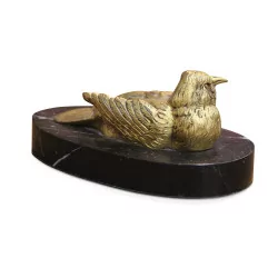 Un bronze "Oiseau couché" signé Jules Moignez