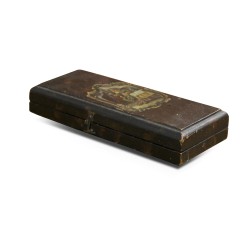 A breathalyzer with wooden box