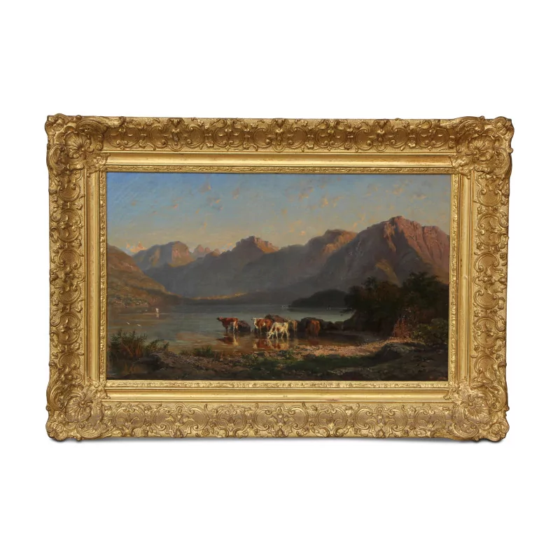 A painting by Léon Berthoud - Moinat - Painting - Landscape