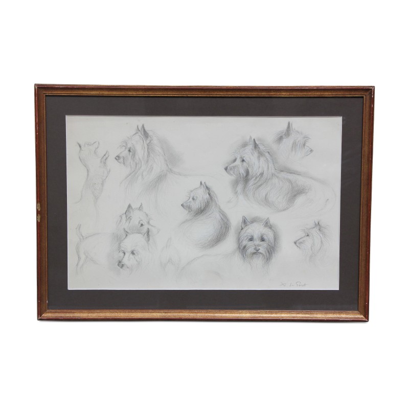 Eine „Hund“-Zeichnung von Xavier Poret. (1894 - 1975) - Moinat - Gemälden - Verschieden Eine „Hund“-Zeichnung von Xavier Poret. (1894 - 1975) - Moinat - Gemälden - Verschieden