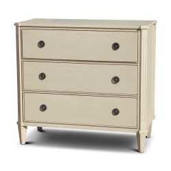 A chest of drawers carved and painted by hand