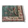 thick carpet with Japanese decorations in green, pink, white, - Moinat - Rugs