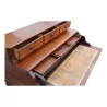 A walnut secretary desk, turned legs, five drawers - Moinat - Desks : cylinder, leaf, Writing desks