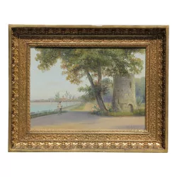 Картина К.К. Мустре \"Башня Халдиманд\".