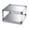 Un bout de canapé en Plexiglas transparent - Moinat - Bouts de canapé, Bouillottes, Chevets, Guéridons