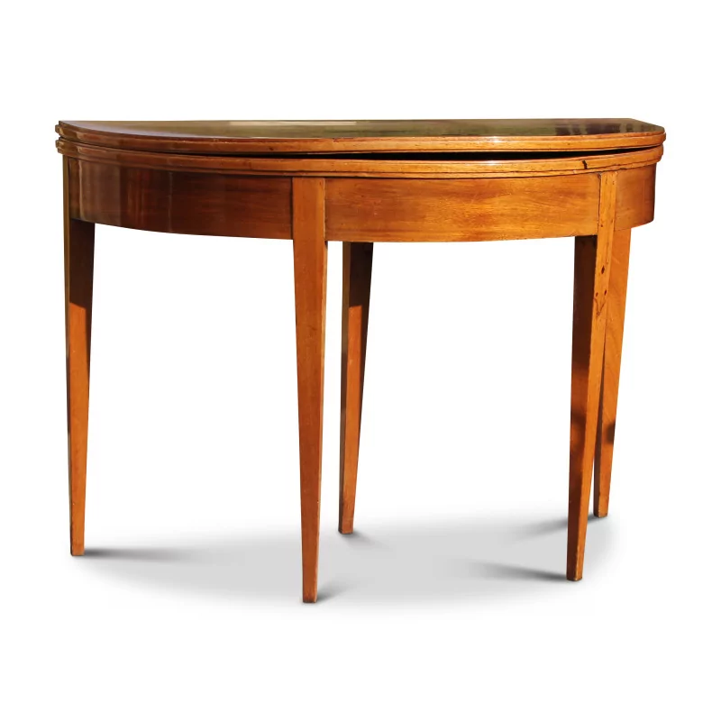 A mahogany half-moon game table - Moinat - Bridge tables, Changer tables