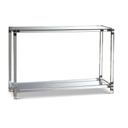 Une console en Plexiglas transparent