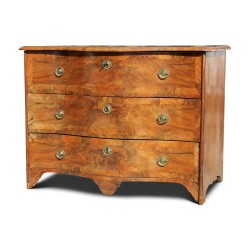 A walnut chest of drawers
