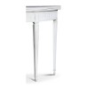 A pair of half-moon tables in white painted wood - Moinat - Consoles, Side tables, Sofa tables