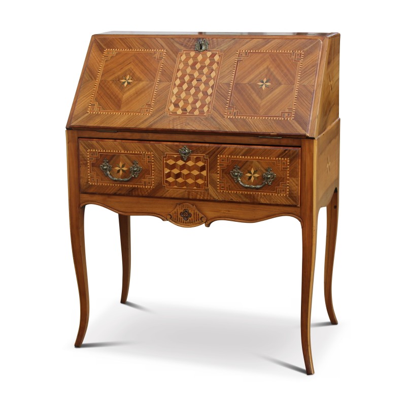 胡桃木减速带办公桌,瑞士法语区 - Moinat - Desks : cylinder, leaf, 写字桌 胡桃木减速带办公桌,瑞士法语区 - Moinat - Desks : cylinder, leaf, 写字桌