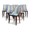 A set of six beech gondola seats - Moinat - Chairs