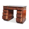 Плоский письменный стол из красного дерева, оригинальная кожаная столешница. - Moinat - Письменные столы