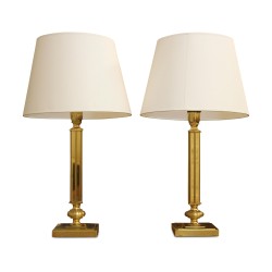 Paire de lampes colonnes modernes SAXER. Gland Suisse, vers