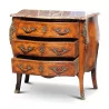Louis XV style children's chest of drawers, 3 drawers, mounted marquetry - Moinat - Chests of drawers, Commodes, Chifonnier, Chest of 7 drawers