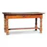 A rustic walnut table, carved legs - Moinat - Dining tables