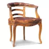 胡桃木和皮革办公桌椅 - Moinat - 扶手椅