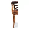 胡桃木和皮革办公桌椅 - Moinat - 扶手椅