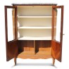 Une étagère vitrée en bois de rose,chêne et marbre - Moinat - Etagères, Bibliothèques, Vitrines
