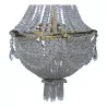 A bronze and crystal light fixture, five lights - Moinat - Chandeliers, Ceiling lamps