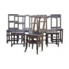 A set of seats in different wooden models - Moinat - Chairs