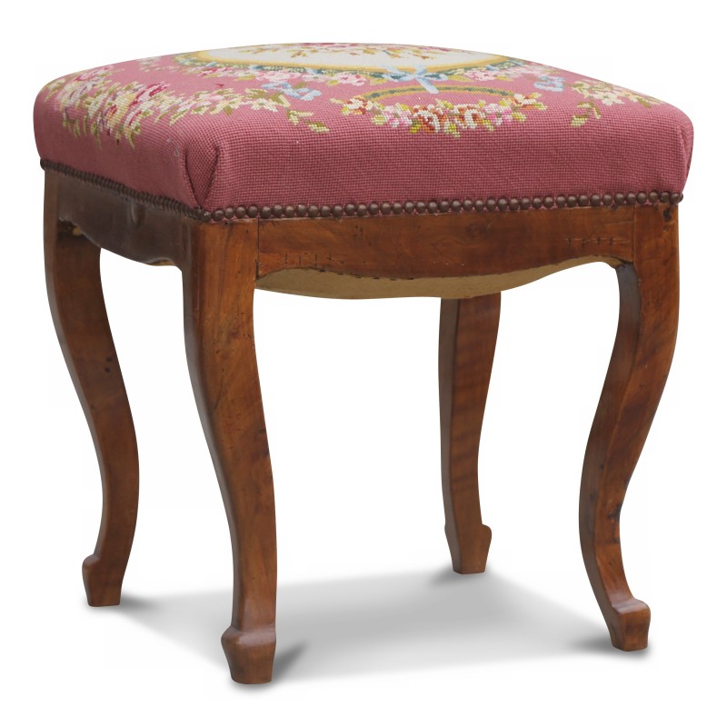 A walnut seat covered with gobelin - Moinat - Stools, Benches, Pouffes A walnut seat covered with gobelin - Moinat - Stools, Benches, Pouffes