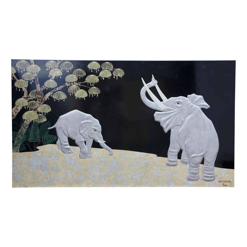 Décoration murale en aluminium doré - Moinat - Décoration murale, Console à suspendre Décoration murale en aluminium doré - Moinat - Décoration murale, Console à suspendre