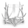 A decorative candle holder in silver metal and glass - Moinat - Decorating accessories