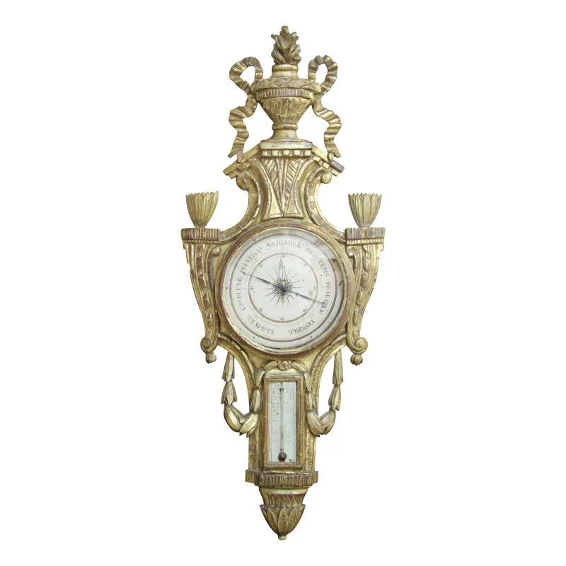 A temperature indicator with gold frame - Moinat - Decorating accessories