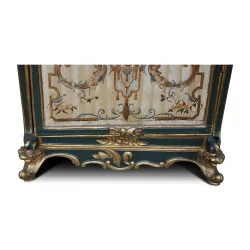 sedan chair, Louis XV period, in carved gilded wood and