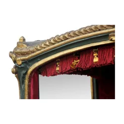 sedan chair, Louis XV period, in carved gilded wood and