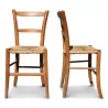 A pair of straw beech seats - Moinat - Chairs