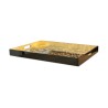 Ein schwarz und gold lackiertes Serviertablett - Moinat - Platten
