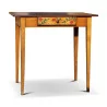 A flat mahogany desk with “Flower and rabbit” decor - Moinat - Desks
