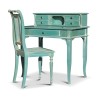 A desk with aqua green cane chair - Moinat - Desks : cylinder, leaf, Writing desks