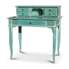 A desk with aqua green cane chair - Moinat - Desks : cylinder, leaf, Writing desks