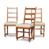 A set of three walnut seats covered with gobelin - Moinat - Chairs