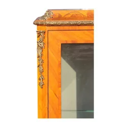 A Louis XV rosewood glazed shelf