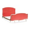 A Louis XV basket bed, red velvet fabric - Moinat - Bed frames