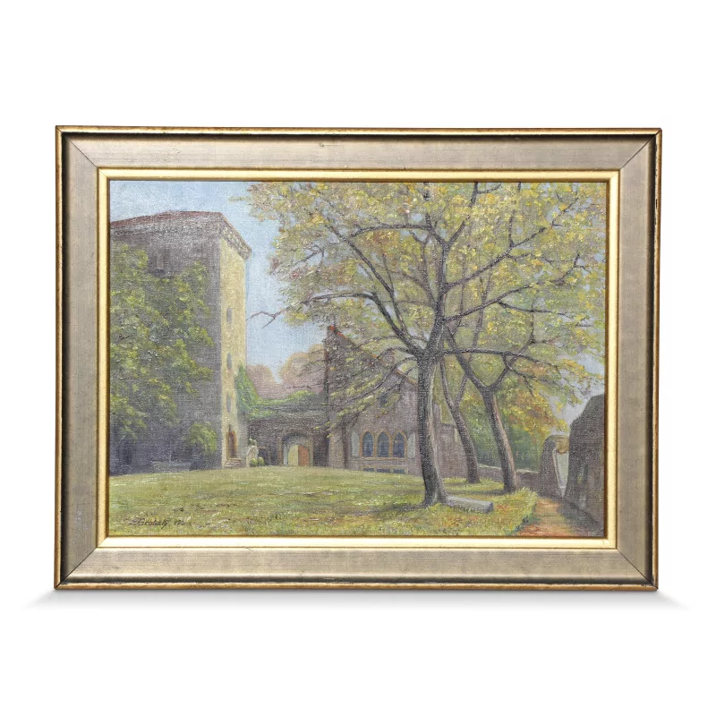 Ein Werk „Château des Clés im Frühling“ - Moinat - Gemälden - Verschieden