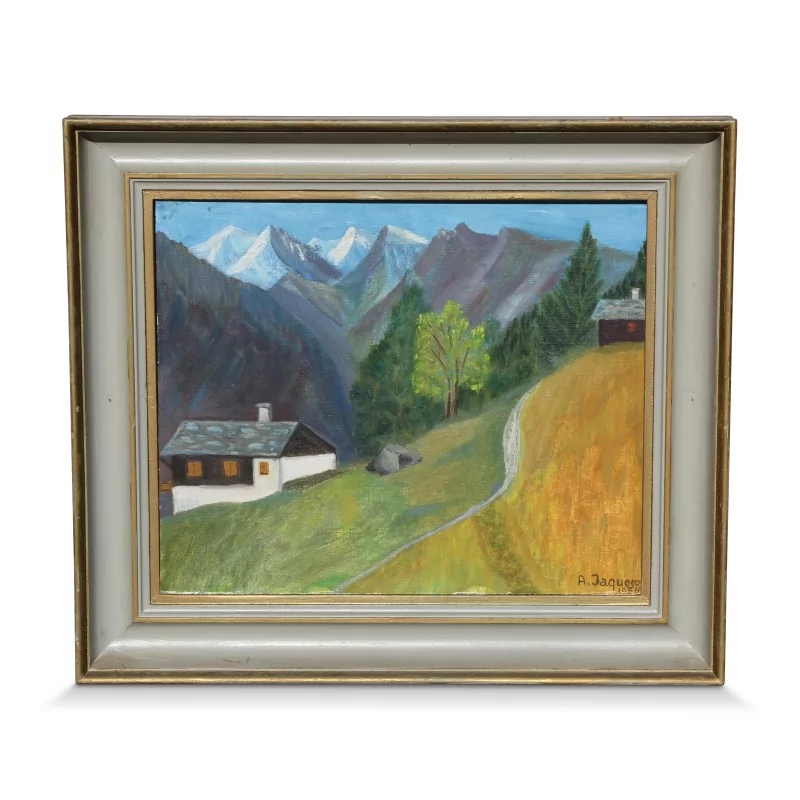 Une oeuvre "Chalet de montagne" - Moinat - Tableaux - Paysage