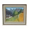 Une oeuvre "Chalet de montagne" - Moinat - Tableaux - Paysage