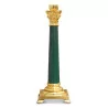 Une lampe colonne verte avec chapiteau corinthien. - Moinat - Lampes de table