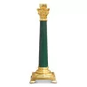 A green column lamp with Corinthian capital. - Moinat - Table lamps