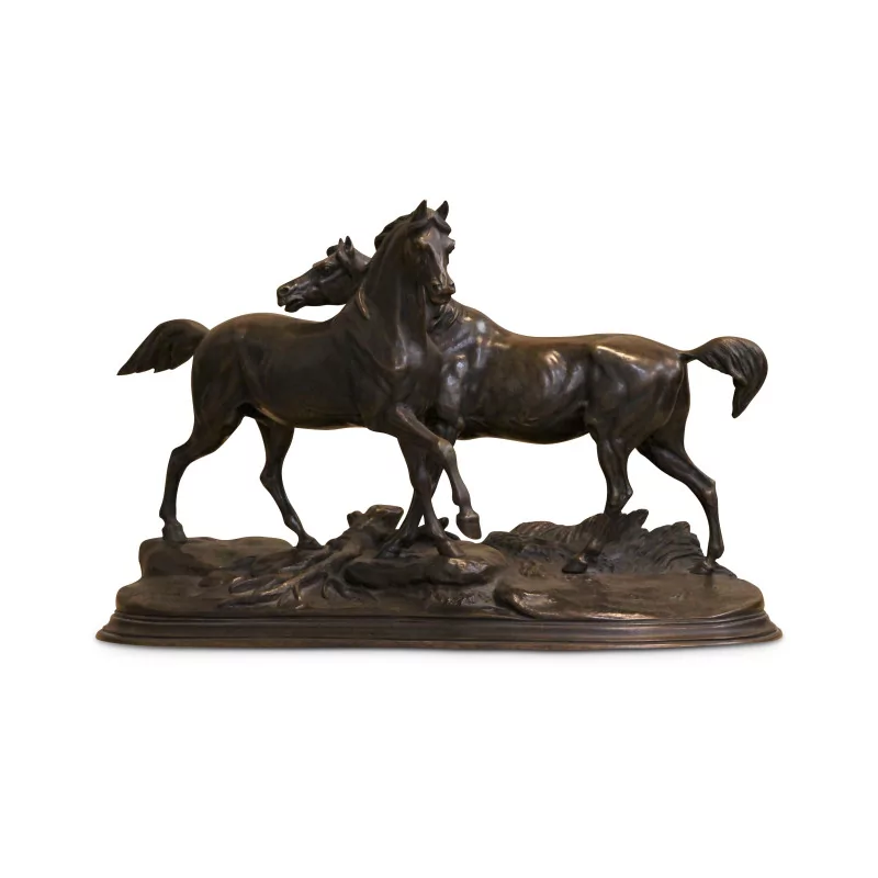 Une sculpture en bronze signé E. Delabrière - Moinat - Bronzes