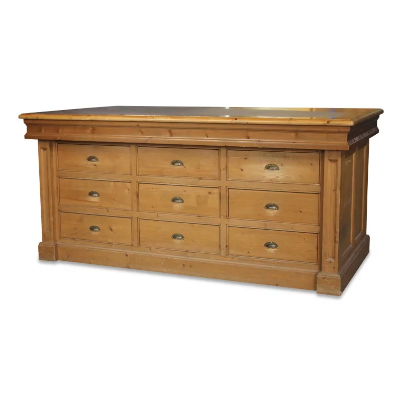 An eighteen-drawer fir storage unit - Moinat - Dining tables