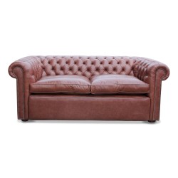 Une assise en cuir havane pleine fleur Anglais
