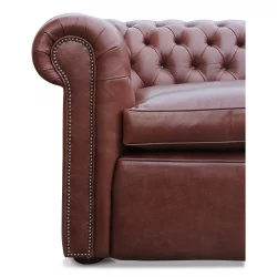 A seat in English full-grain Havana leather