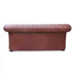 A seat in English full-grain Havana leather