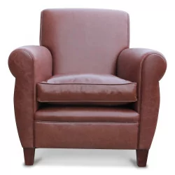Leather club chair, England