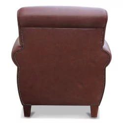 Leather club chair, England